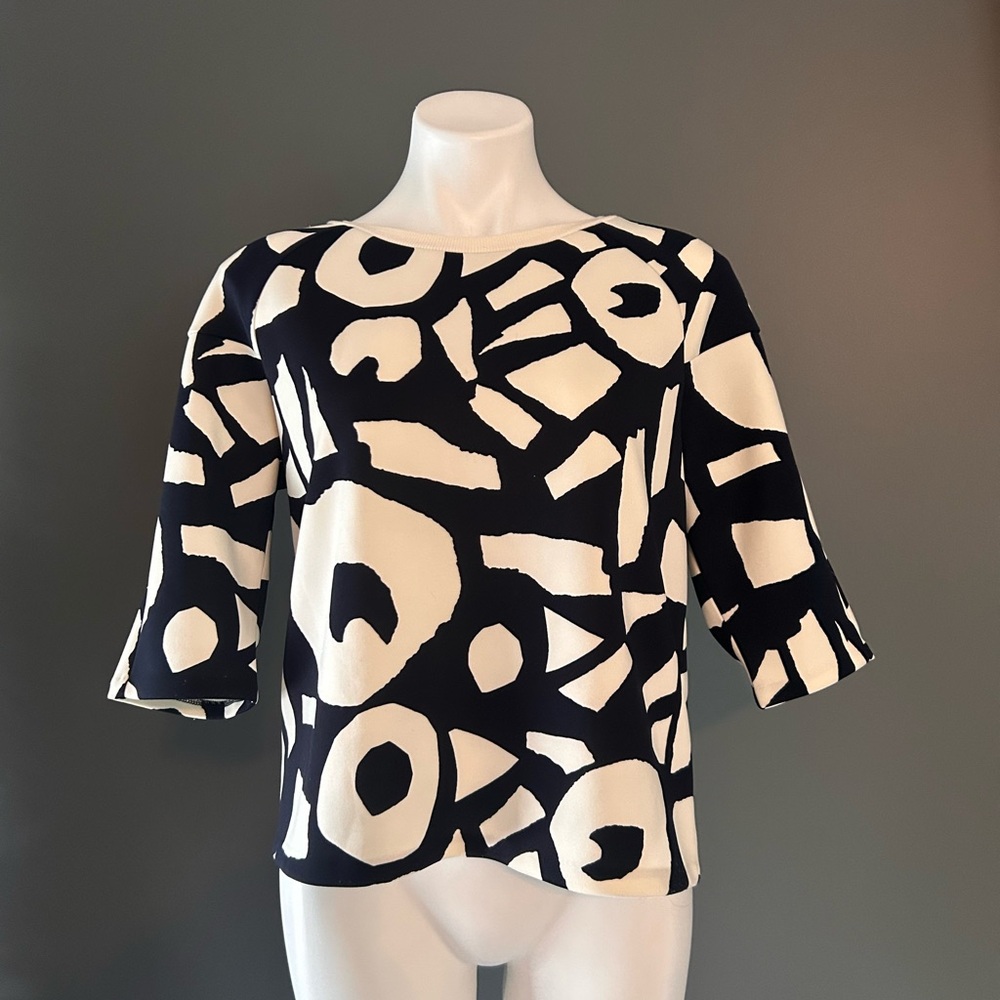 Loft blue and off-white shirt.